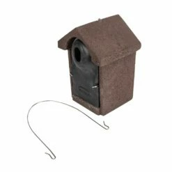 Nistkasten „Salamanca“ WoodStone, Oval -Geflügelbedarf Verkäufe 2024 90741 woodstone nestkast houtbeton vrijhangend ovaal sw low res 1021