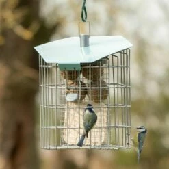Energieblock- Und Meisenknödel-Halter Mit Schutzkäfig „Hexihaus“